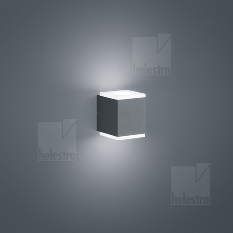 Helestra KIBO  Wandleuchte Aluminium graphit