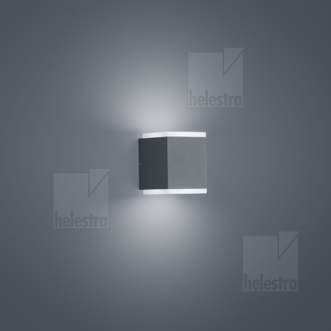 Helestra KIBO  Wandleuchte Aluminium graphit
