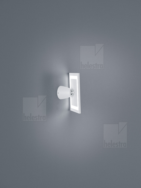 Helestra META  Wandleuchte Aluminium mattweiß