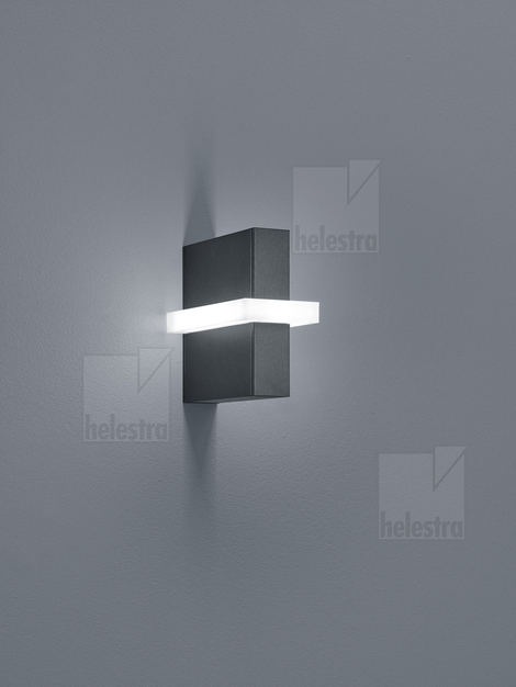 Helestra OKI  Wandleuchte Aluminium graphit