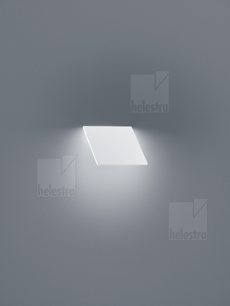 Helestra META  Wandleuchte Aluminium mattweiß