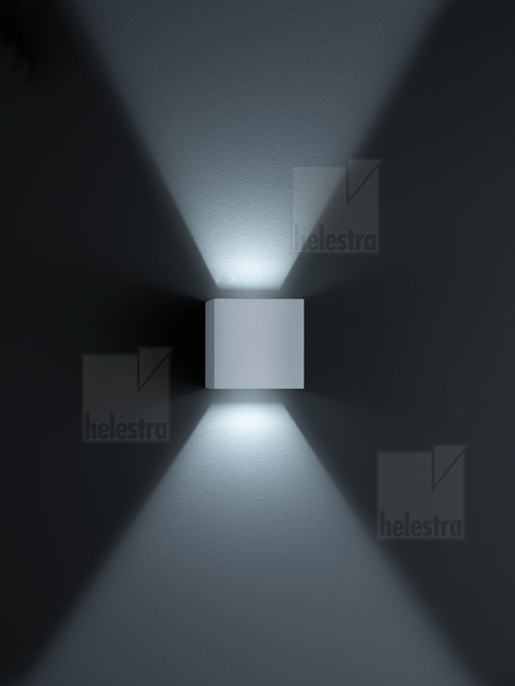 Helestra SIRI44  Wandleuchte Aluminium silbergrau