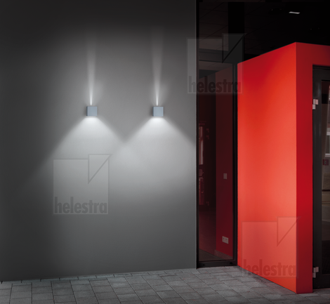 Helestra SIRI44  Wandleuchte Aluminium silbergrau