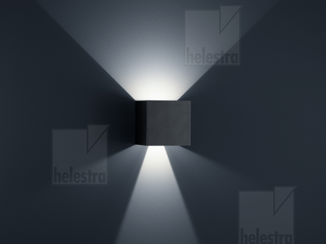 Helestra SIRI44-L  Wandleuchte Aluminium mattschwarz