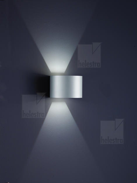 Helestra SIRI44-R  Wandleuchte Aluminium silbergrau