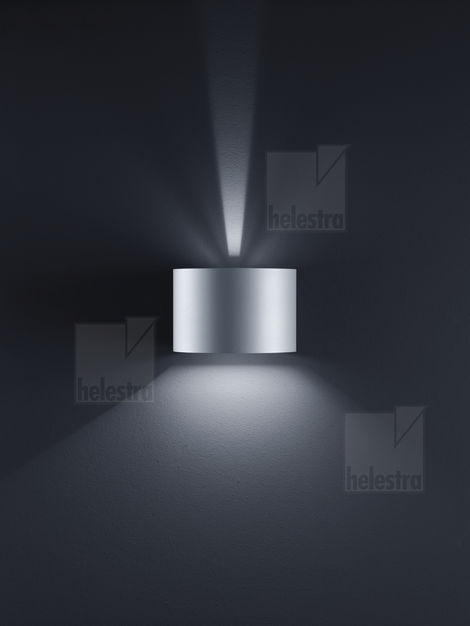Helestra SIRI44-R  Wandleuchte Aluminium silbergrau