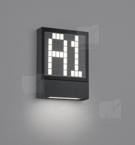 Helestra DIAL  Wandleuchte Aluminium graphit