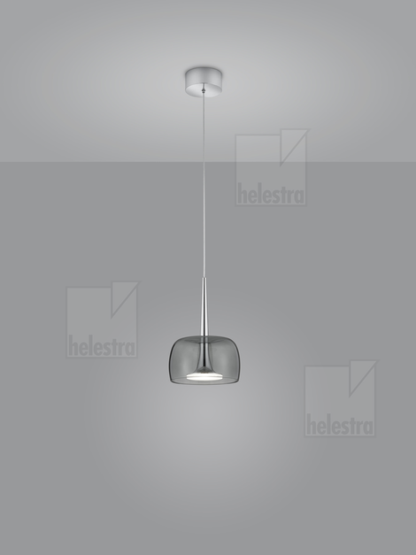 Helestra FLUTE  Pendelleuchte Aluminium chrom