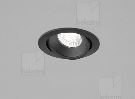 Helestra SID  Decken-Einbauleuchte Aluminium mattschwarz