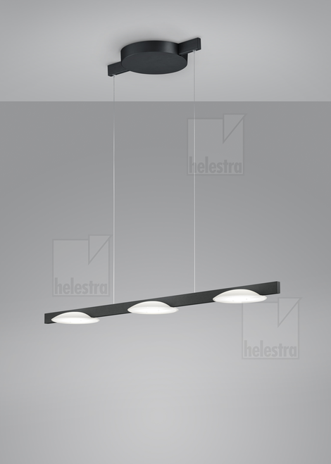Helestra POLE  Pendelleuchte Aluminium mattschwarz