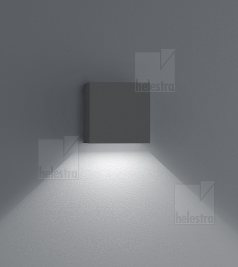Helestra SIRI44  Wandleuchte Aluminium graphit