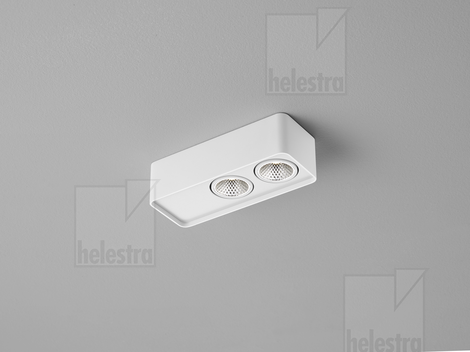 Helestra CAS  Deckenleuchte Aluminium mattweiß