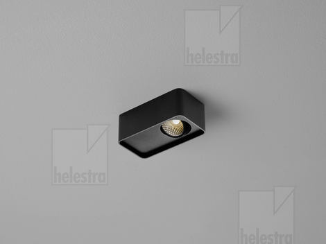 Helestra CAS  Deckenleuchte Aluminium mattschwarz