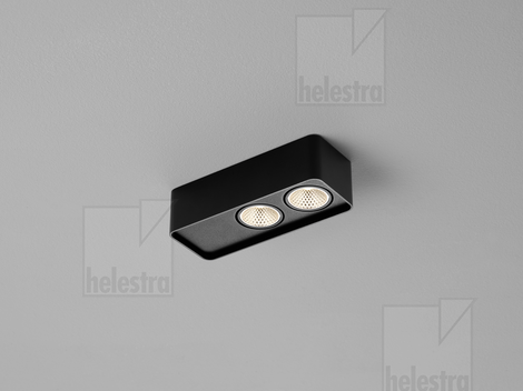 Helestra CAS  Deckenleuchte Aluminium mattschwarz