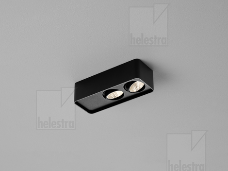 Helestra CAS  Deckenleuchte Aluminium mattschwarz