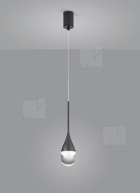 Helestra DEEP  Pendelleuchte Aluminium mattschwarz