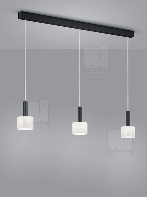 Helestra GAIN   Pendelleuchte Aluminium mattschwarz