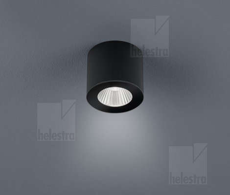 Helestra OSO  Deckenleuchte Aluminium mattschwarz