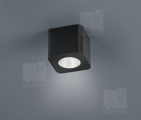 Helestra OSO  Deckenleuchte Aluminium mattschwarz