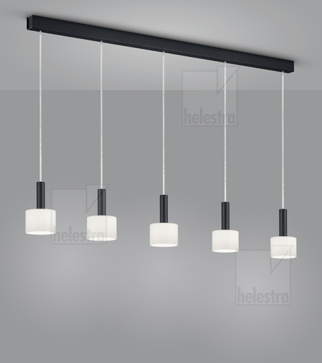 Helestra GAIN   Pendelleuchte Aluminium mattschwarz