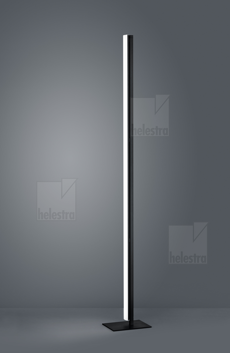 Helestra VENTA  Stehleuchte Aluminium mattschwarz - chrom