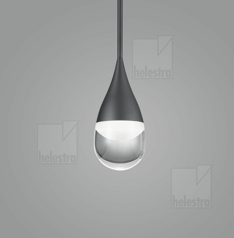 Helestra DEEP  Pendelleuchte Aluminium mattschwarz
