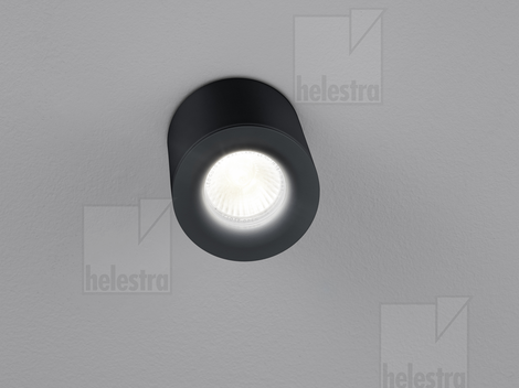Helestra NOG  Deckenleuchte Aluminium-Guss mattschwarz