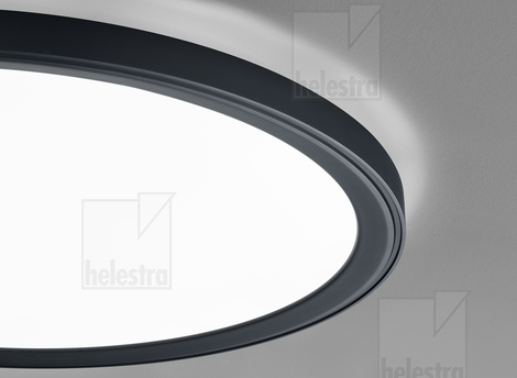Helestra LICA  Deckenleuchte Aluminium mattschwarz