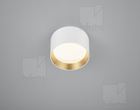 Helestra ENIO  Deckenleuchte Aluminium weiß - gold