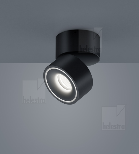 Helestra ROTA  Deckenleuchte Aluminium mattschwarz