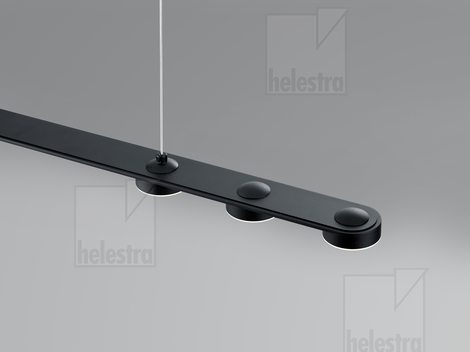 Helestra EIGHT  Pendelleuchte Aluminium mattschwarz