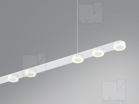 Helestra EIGHT  Pendelleuchte Aluminium mattweiß