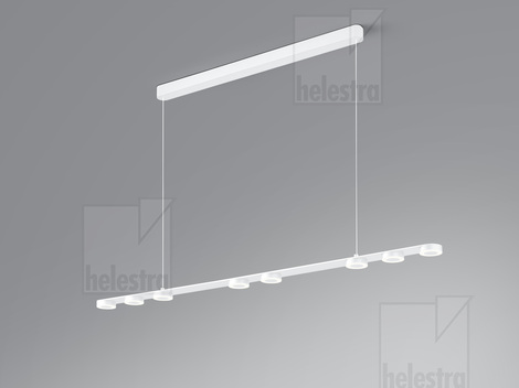 Helestra EIGHT  Pendelleuchte Aluminium mattweiß