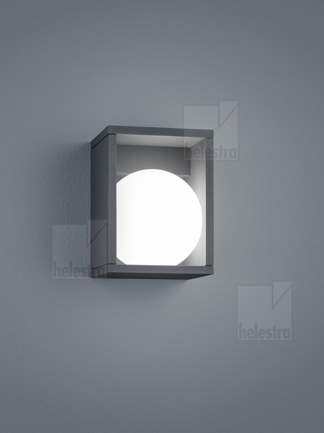 Helestra ANOU  Wandleuchte Aluminium graphit