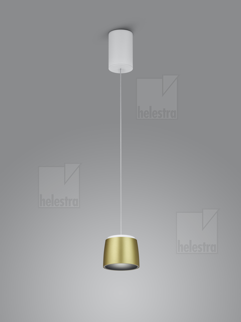 Helestra COPA  Pendelleuchte Aluminium weiß-gold