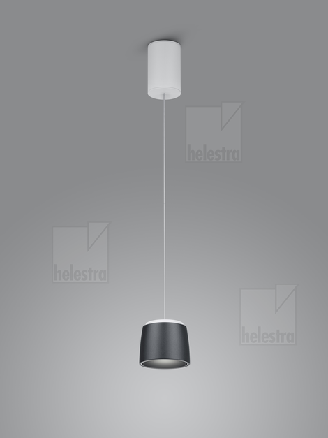 Helestra COPA  Pendelleuchte Aluminium weiß-schwarz