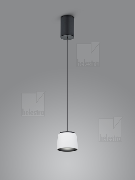 Helestra COPA  Pendelleuchte Aluminium schwarz - weiß