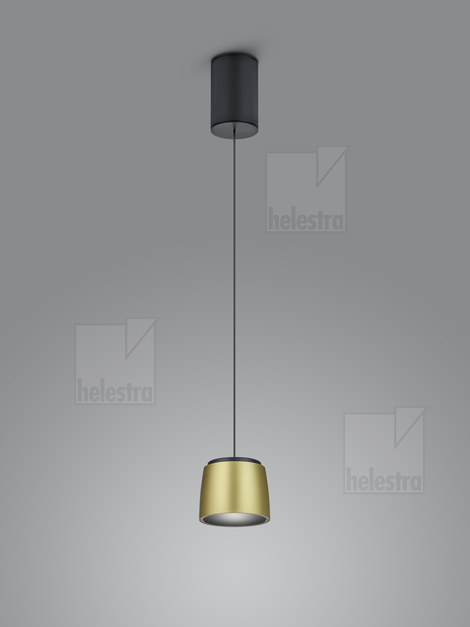 Helestra COPA  Pendelleuchte Aluminium schwarz - gold
