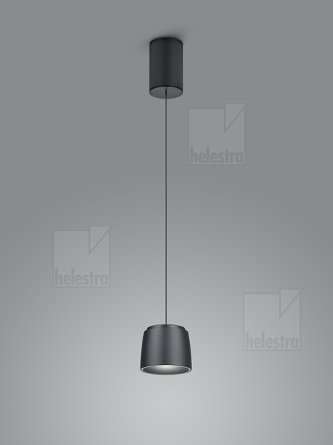 Helestra COPA  Pendelleuchte Aluminium schwarz - schwarz