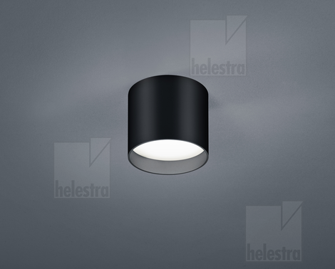 Helestra DORA  Deckenleuchte Aluminium mattschwarz