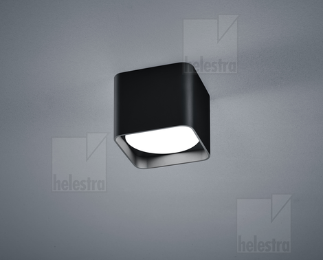 Helestra DORA  Deckenleuchte Aluminium mattschwarz