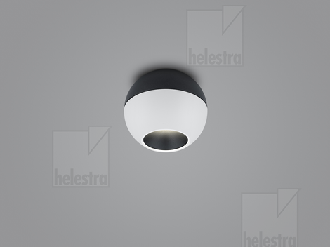Helestra INEO  Deckenleuchte Aluminium schwarz - weiß