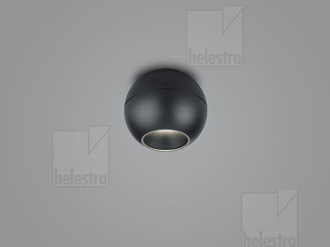 Helestra INEO  Deckenleuchte Aluminium schwarz - schwarz