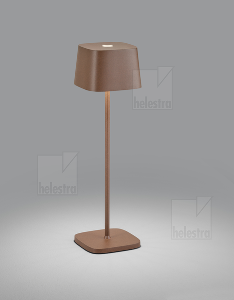 Helestra KORI  Tischleuchte Aluminium rostfarben
