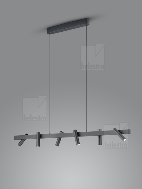 Helestra METIS  Pendelleuchte Aluminium mattschwarz