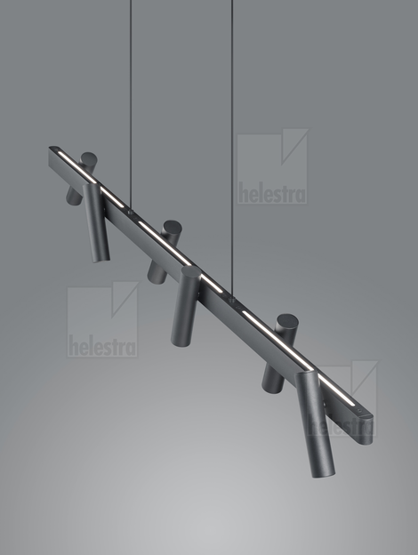 Helestra METIS  Pendelleuchte Aluminium mattschwarz