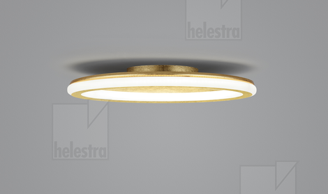 Helestra SAO  Deckenleuchte Stahl blattgold