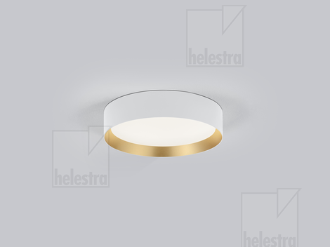 Helestra ENIO  Deckenleuchte Aluminium weiß-gold
