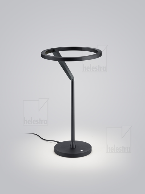 Helestra CHAZ  Tischleuchte Aluminium mattschwarz