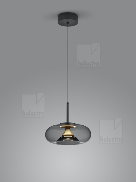 Helestra CLAIR  Pendelleuchte Aluminium schwarz - gold